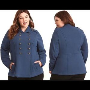 Navy Torrid Double-breasted Jacket